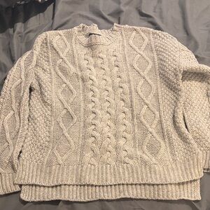 Forever 21 Cream Cable Knit Sweater